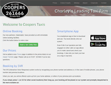 Tablet Screenshot of cooperstaxis.co.uk